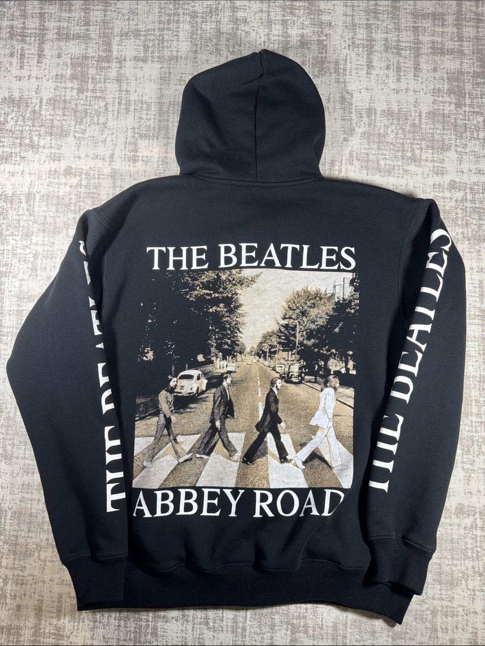 The Beatles Black Mens/Unisex FullZip Hoodie Abbeyroad Unbranded 25X22PTP Fits L